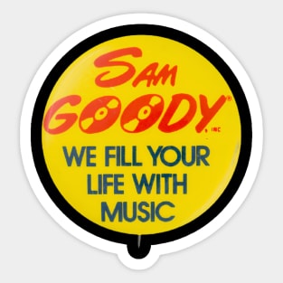 Sam Goody We Fill Your Life With Music Retro Vintage Sticker